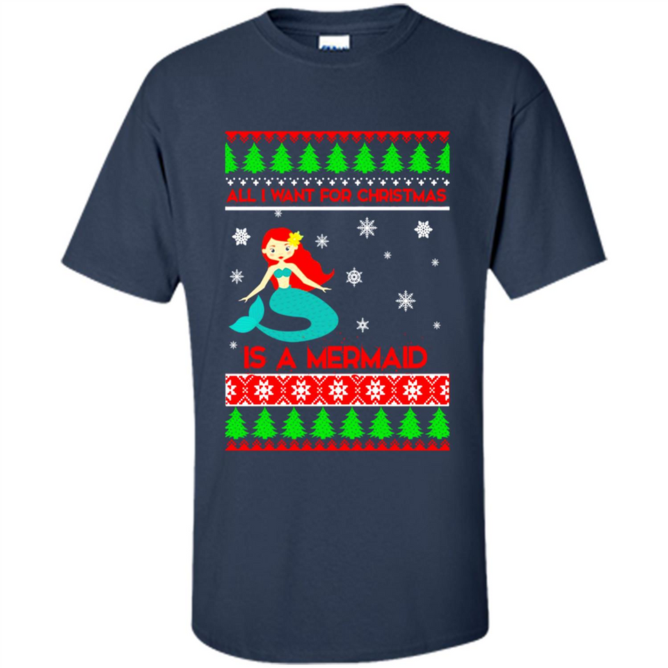 All I Want For Christmas Is A Mermaid ugly PINGPONG