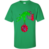 GRINCH HAND HOLDING COLORADO ROCKIES GLITTER CHRISTMAS PINGPONG