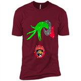 GRINCH HAND HOLDING FLORIDA PANTHERS GLITTER CHRISTMAS PINGPONG