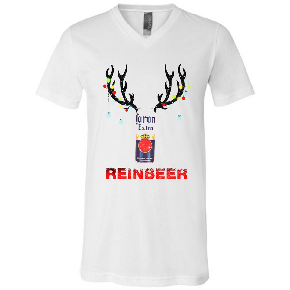 Corona Extra reinbeer Christmas - Canvas Unisex V-Neck