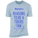 Reasons to be a Memphis Tigers Fan Complete List on Back - Premium Short Sleeve T-Shirt