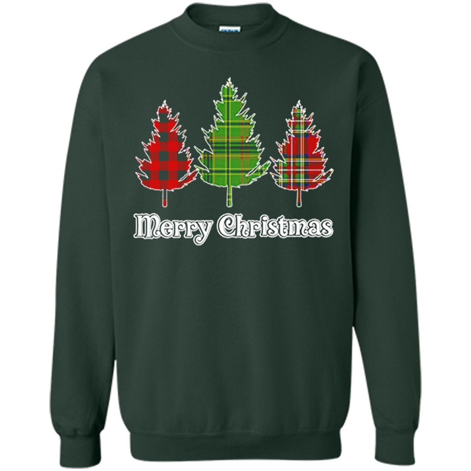 Plaid Christmas Tree Shirt Merry Christmas Plaid is Rad