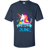 Unicorns are born in June Birthday Rainbow Gift Ladies Custom