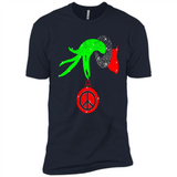 Christmas The Grinch Hand Holding Hippie Ornament - Premium Short Sleeve T-Shirt