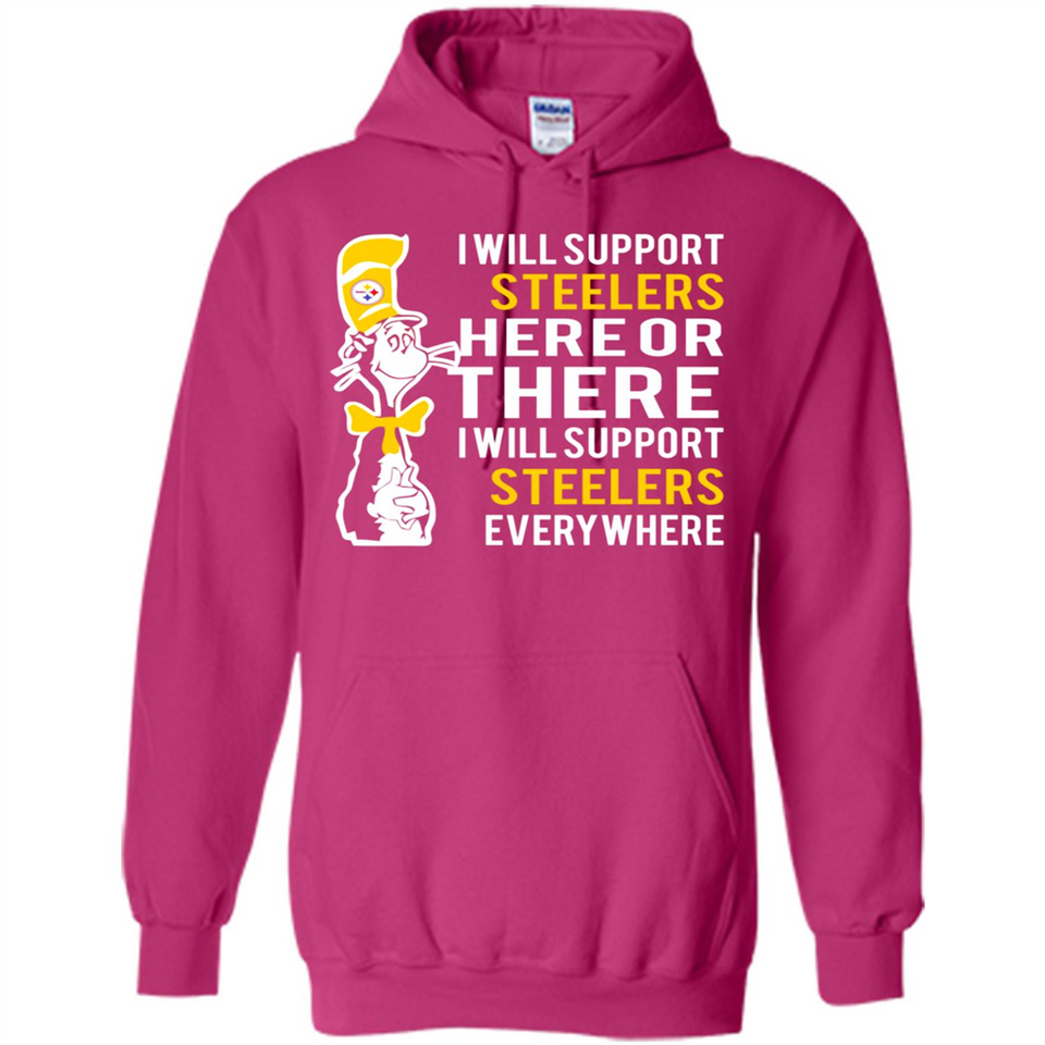 Shirt For Dr Seuss Cat And Pittsburgh Steelers Fans - Hoodie