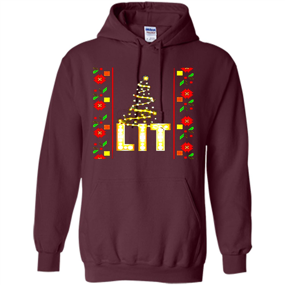 Funny Lets Get Lit Christmas Tree - Hoodie