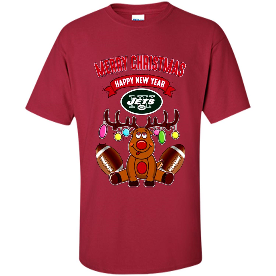New York Jets NFL Reindeer Funny Merry Christmas And Happy New Year