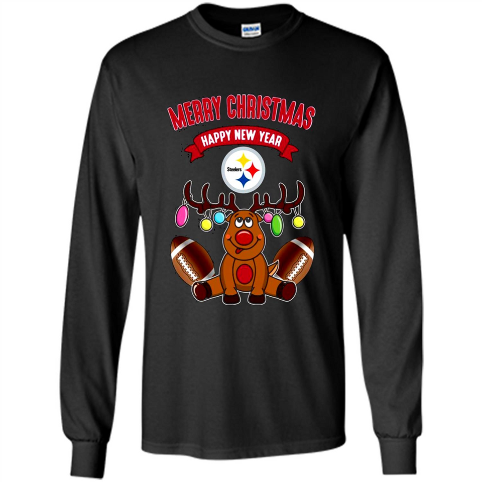 Pittsburgh Steelers NFL Reindeer Funny Merry Christmas And Happy New Year