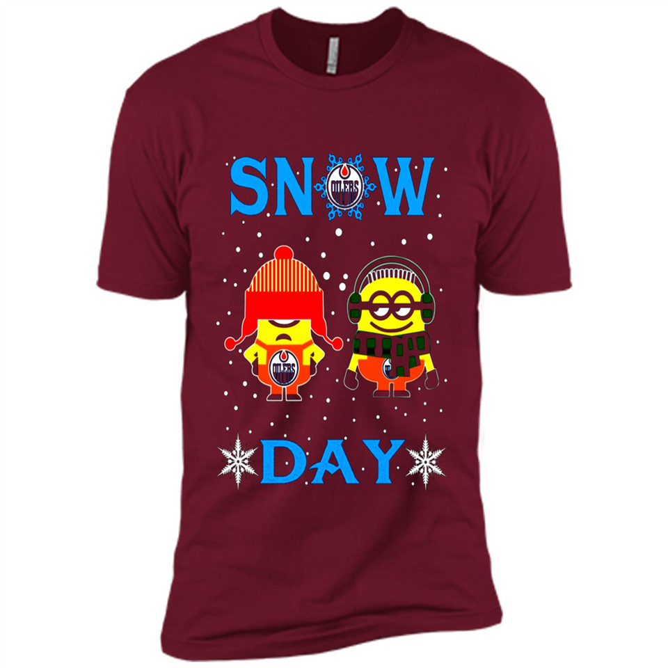 Snow Day Shirt For Edmonton Oilers Vs Minion Fans pingpong