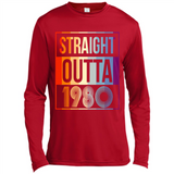 Retro Straight Outta 1980 38 Years Old - Canvas Long Sleeve T-Shirt