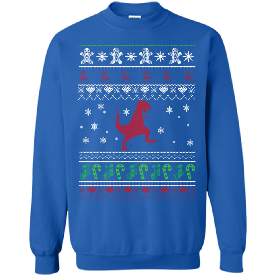 Dinosaur and Santa Ugly Christmas Sweater - Sweatshirt