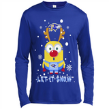 Minion Baltimore Ravens Ugly Christmas Sweater Let it Snow - Canvas Long Sleeve T-Shirt