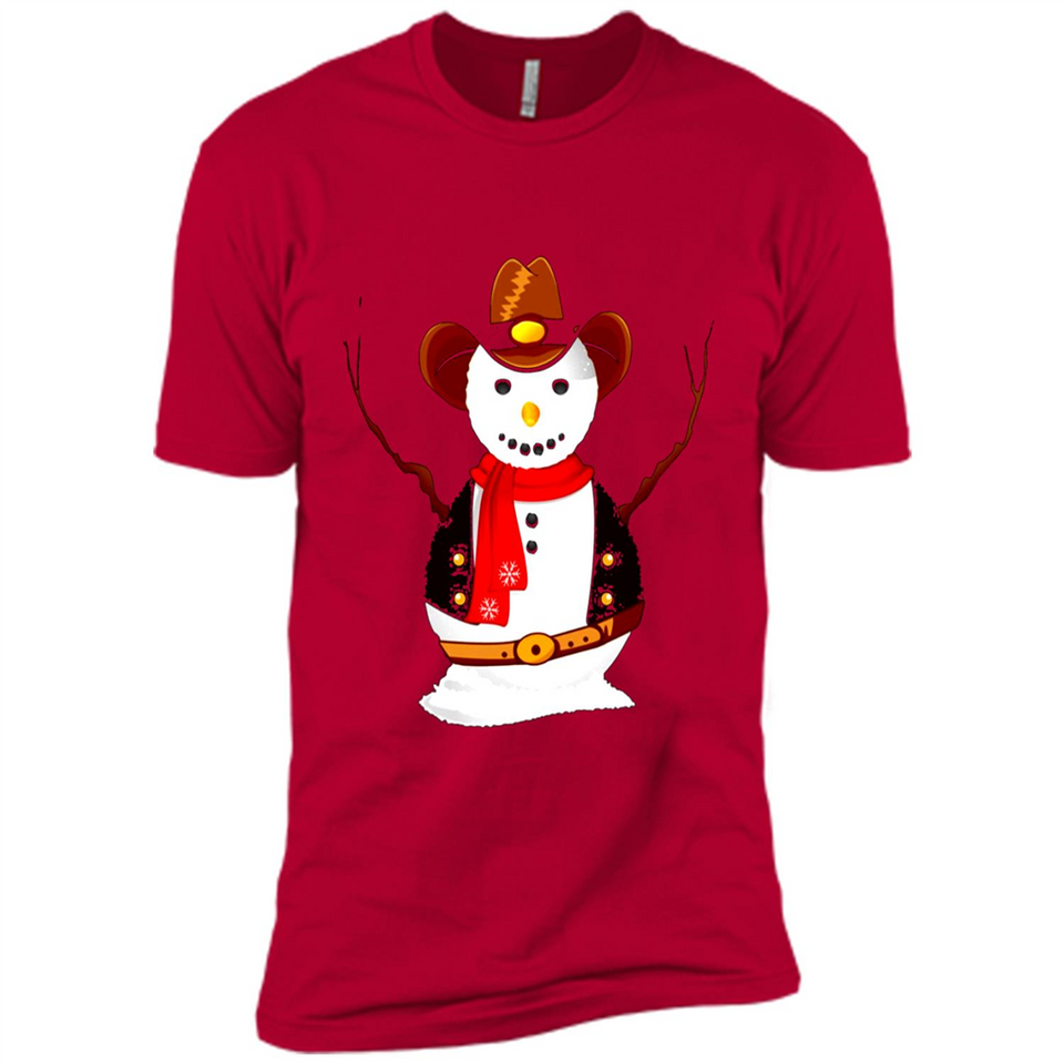 Snowman Cowboy Merry Christmas Xmas