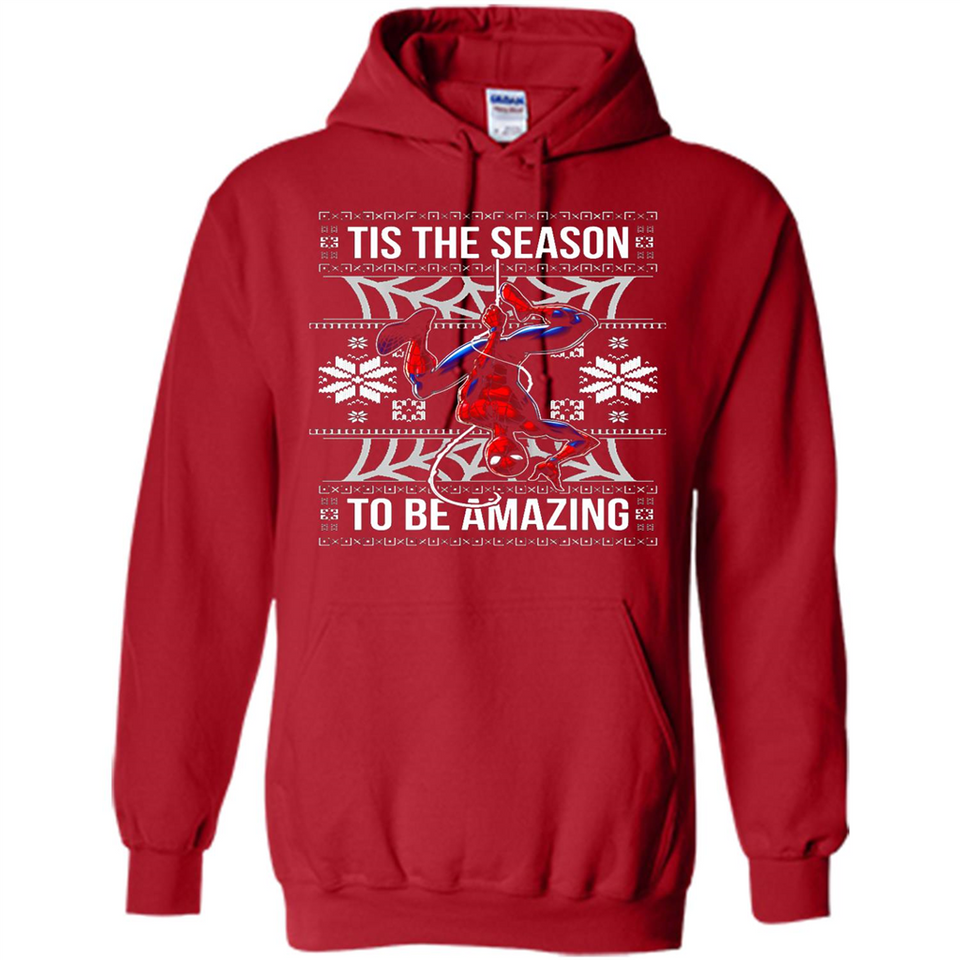 Marvel Spider Man Tis The Season To Be Amazing Ugly Christmas Mug PINGPONG - Hoodie