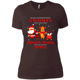 Never Underestimate An April Woman Watches Hallmark Movies Sweatshirt - Ladies' Boyfriend T-Shirt