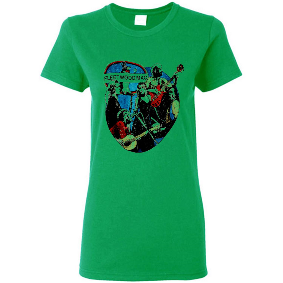 Dancing Funny Guitar Vintage Metal Rock Band Shirt PINGPONG - Ladies Short-Sleeve