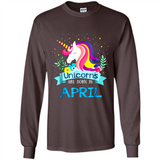 Unicorns are born in April Birthday Rainbow Gift Custom Ultra Cotton