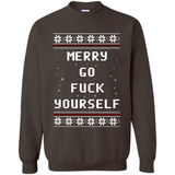 Merry go fuck yourself Christmas sweatshirt PINGPONG