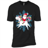Unicorn And Santa Christmas 1 - Premium Short Sleeve T-Shirt