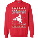 Motocross oh what fun it is to ride Christmas sweater PINGPONG