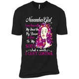 November Butterfly Girl - Premium Short Sleeve T-Shirt