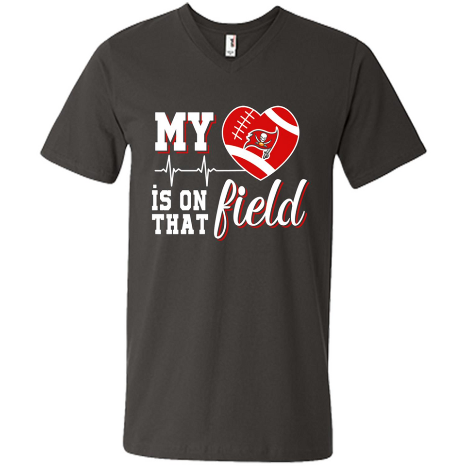 Tampa Bay Buccaneers Football My Heart is on that Field - Men's V-Neck