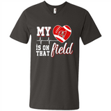 Tampa Bay Buccaneers Football My Heart is on that Field - Men's V-Neck