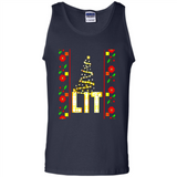 Funny Lets Get Lit Christmas Tree - Tank Top