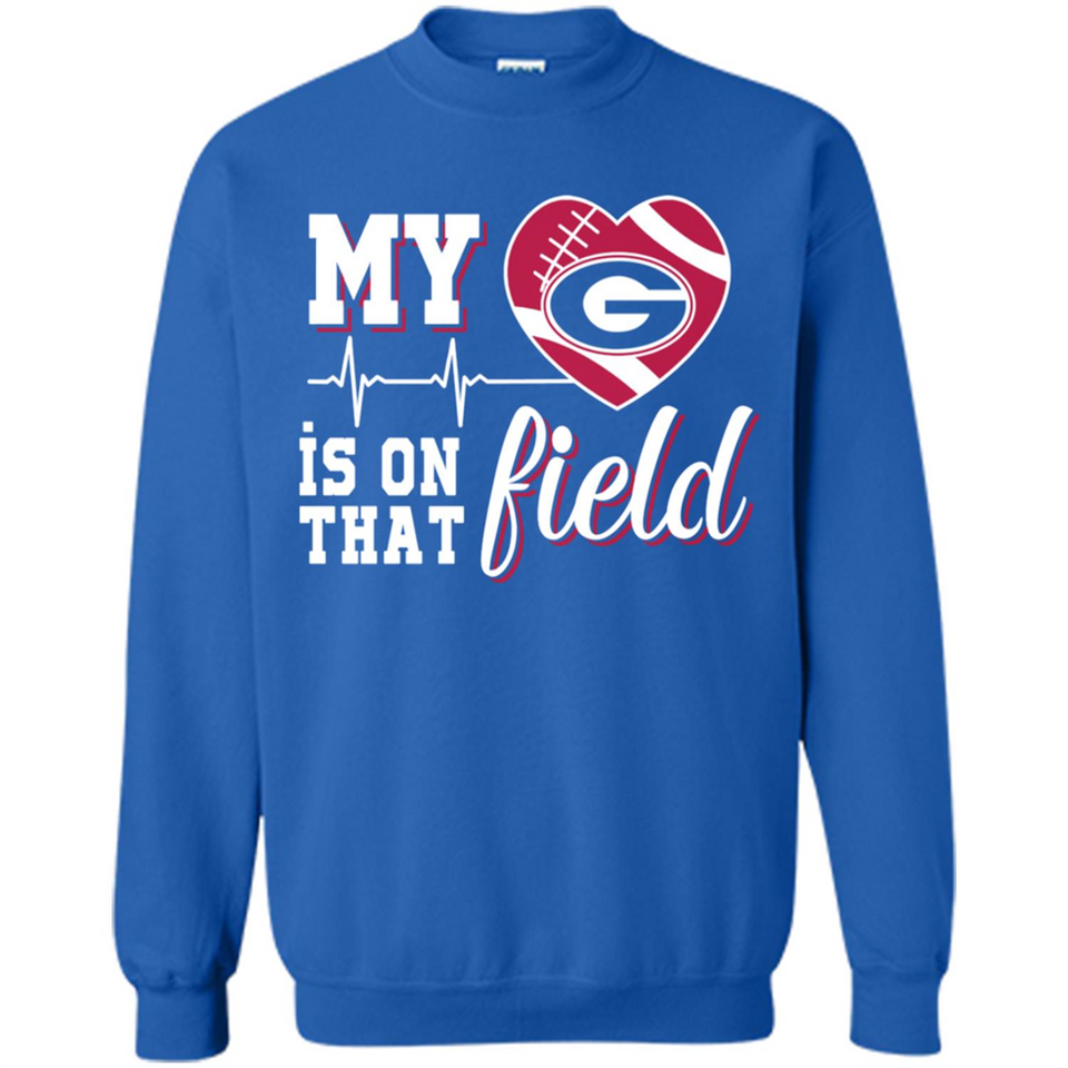 Georgia Bulldogs Football My Heart is on that Field - Sweatshirt