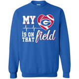 Georgia Bulldogs Football My Heart is on that Field - Sweatshirt