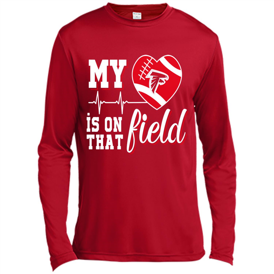 Atlanta Falcons Football My Heart is on that Field - Canvas Long Sleeve T-Shirt