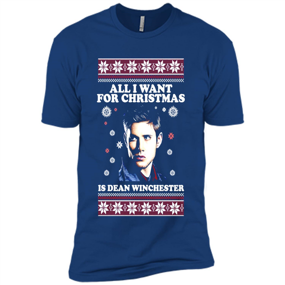 All I want for Christmas is Dean Winchester sweater - Premium Short Sleeve T-Shirt