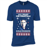 All I want for Christmas is Dean Winchester sweater - Premium Short Sleeve T-Shirt