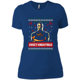 Christmas Ugly Sweater Floyd Mayweather Sweet Christmas - Ladies' Boyfriend T-Shirt