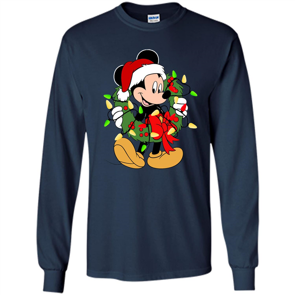 Disney Mickey Mouse Christmas Lights Sweatshirt - Long Sleeve T-Shirt