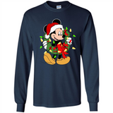 Disney Mickey Mouse Christmas Lights Sweatshirt - Long Sleeve T-Shirt
