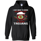 I Just Want To Drink Hot Chocolate & Watch USC Trojans Ugly Christmas Sweater PINGPONG