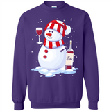 Cute Snowman drink Red Wine Christmas - Sweatshirt