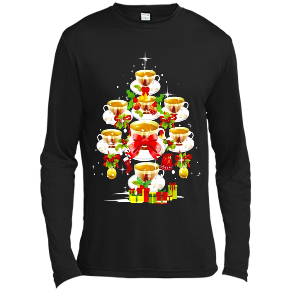 Tea Christmas Tree T-shirt Funny Tea Xmas Gift
