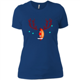 Football Christmas Shirt Reindeer Christmas Football Funny - Ladies' Boyfriend T-Shirt