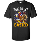 Time To Get Basted Funny Turkey Beer Thanksgiving - Shirt