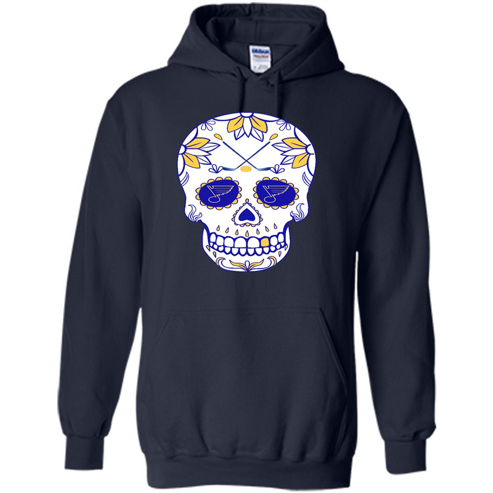 St. Louis Blues Hockey Sugar Skull Day of the Dead
