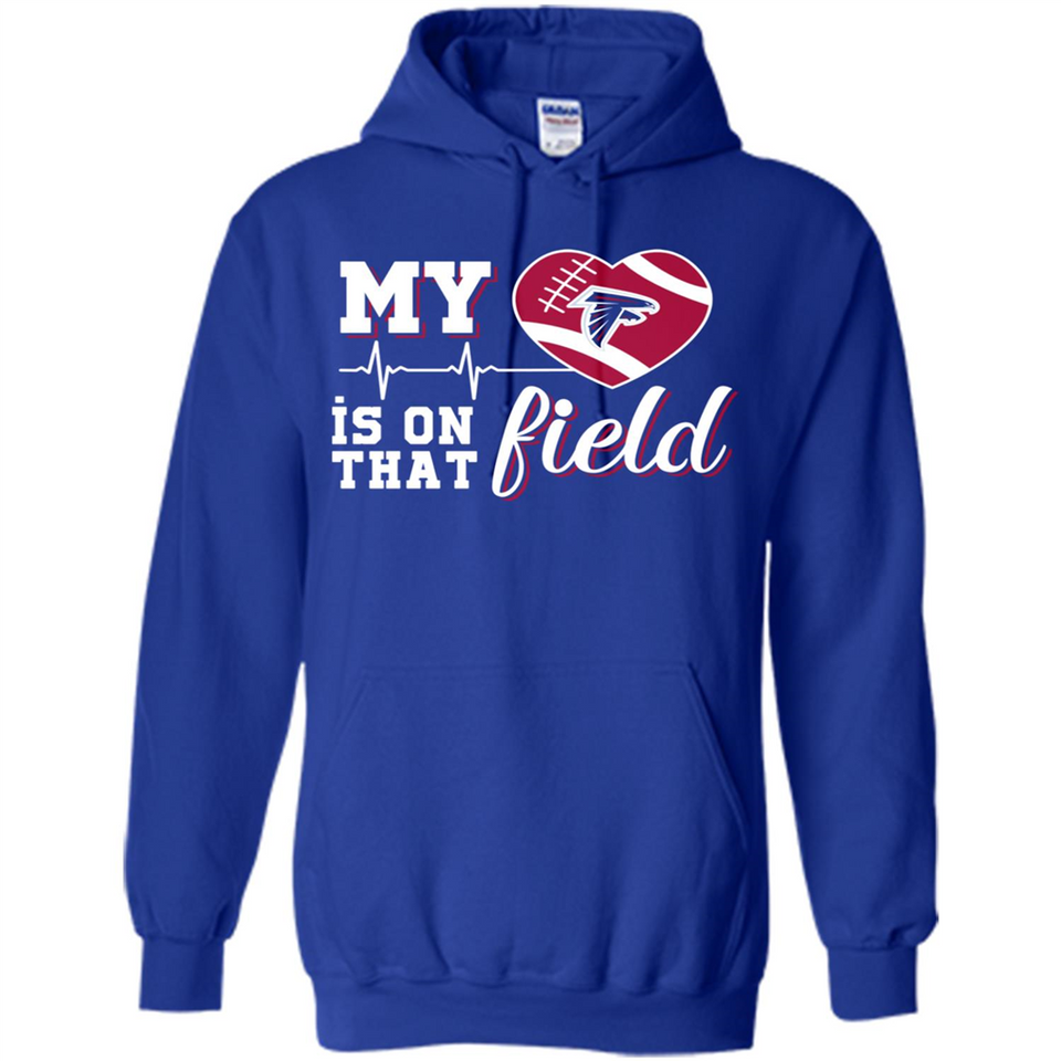 Atlanta Falcons Football My Heart is on that Field - Hoodie