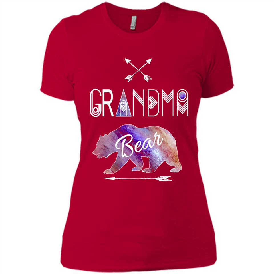Grandma Bear Shirt Tribal Family Vacation & Camping Tee - Ladies' Boyfriend T-Shirt