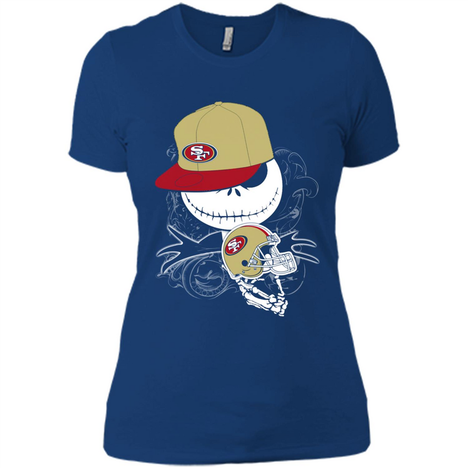 Jack Skellington The Nightmare Before Christmas-49ers Football - Ladies' Boyfriend T-Shirt