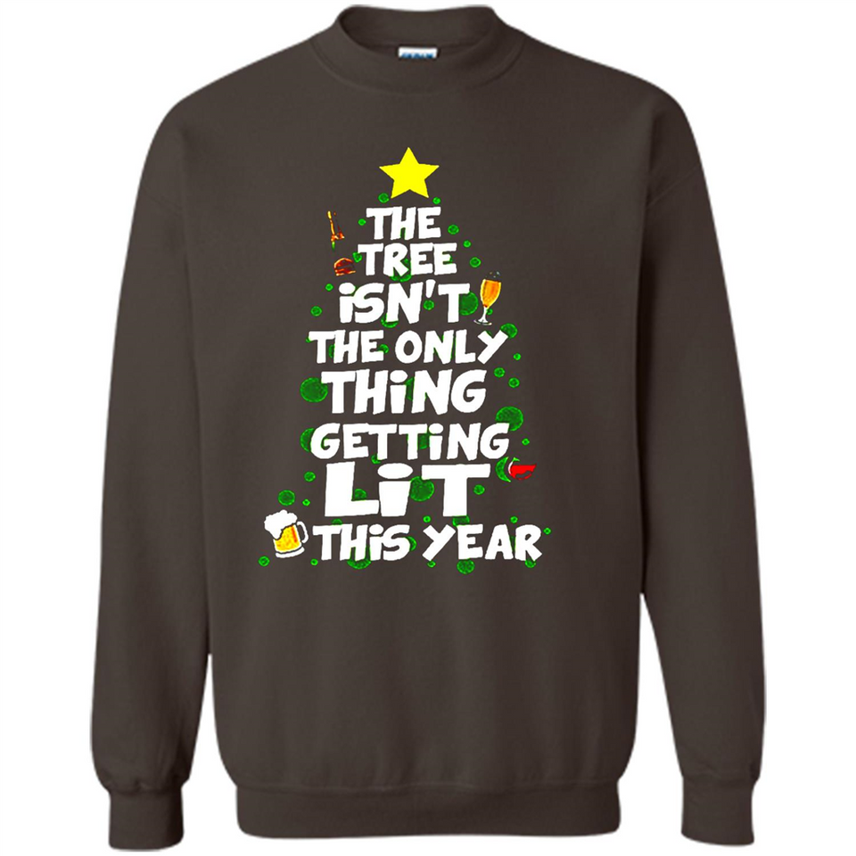 Funny Christmas Tree Drinking Sweatshirt Adult Boozy Festive - Sweatshirt