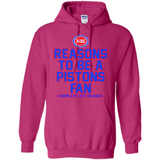 Reasons to be a Detroit Pistons Fan Complete List on Back - Hoodie