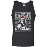 All I Want For Christmas Is Harambe Christmas - Tank Top