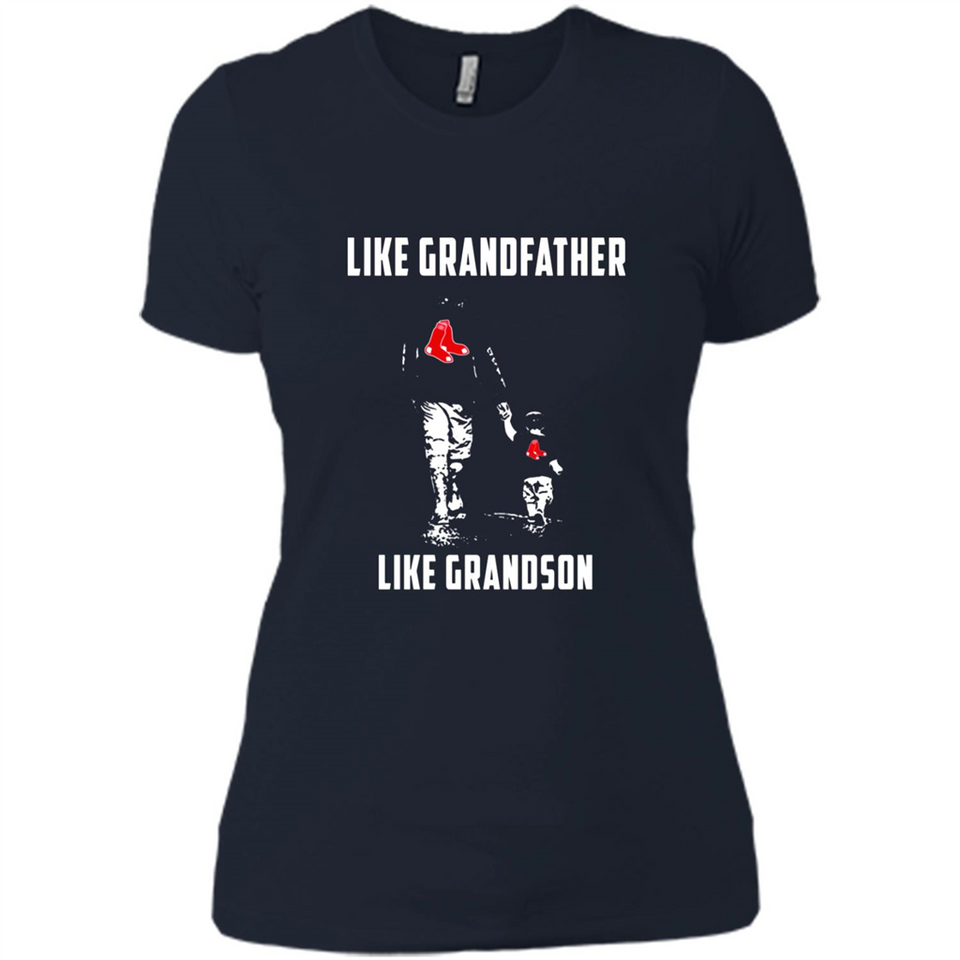Boston Red Sox GrandFather Like GrandSon - Ladies' Boyfriend T-Shirt