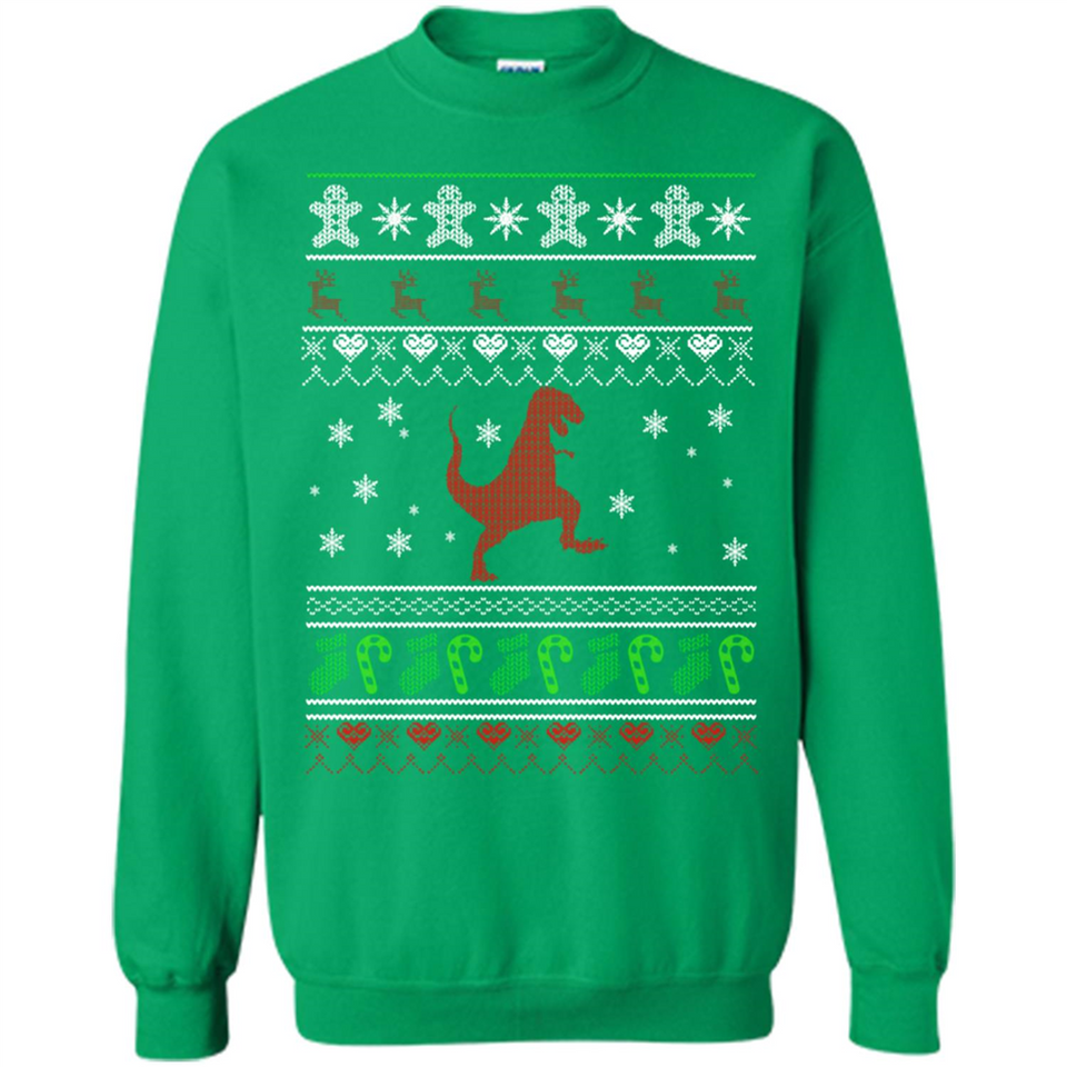 Dinosaur and Santa Ugly Christmas Sweater - Sweatshirt